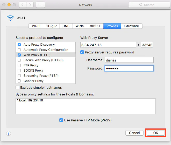 step7 how to configure safari browser for proxy servers