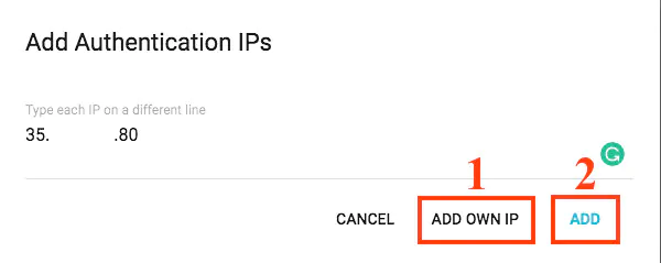 How to add your own IP to IP manager